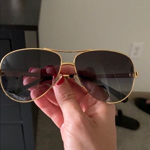 Black and gold Tory Burch sunglasses